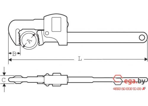 Ключ трубный рычажный 24" Super-Ego STILLSON ECO фото 2