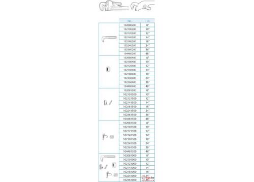 Ключ трубный прямой алюминиевый Super-Ego ALUDUR 24&quot; фото 4