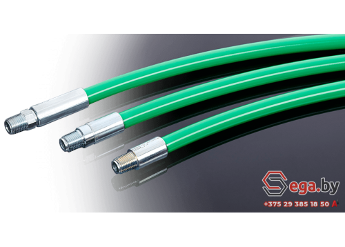 Гибкое копье DN4, 11 м, 1/16"Ш nptf - М24х1,5"Г, 1200 бар, 1,21кг, max Ø втулки 10 мм фото 2