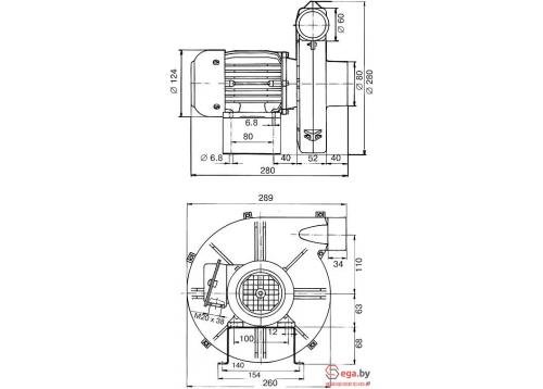 Центробежный вентилятор среднего давления Leister SILENCE 103.507 фото 7